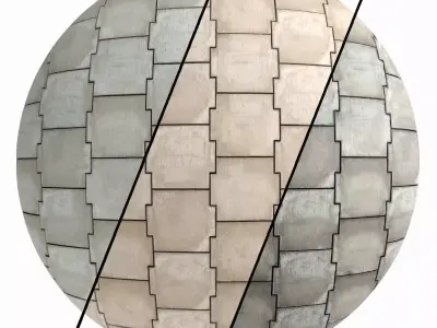 Tile Materials 29- Concrete Plates Pbr 4k Sbsar 3D model