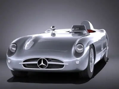 Mercedes-Benz 300 SLR 1955 spider VRAY 3D model