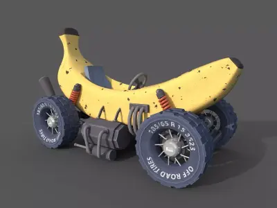 banana car 3D model