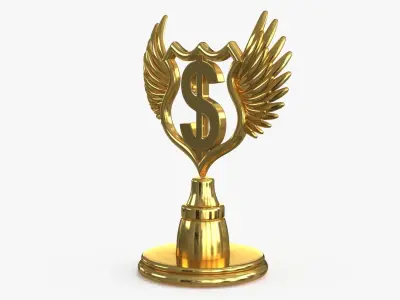 Award Trophy 02 Low-poly 3D model