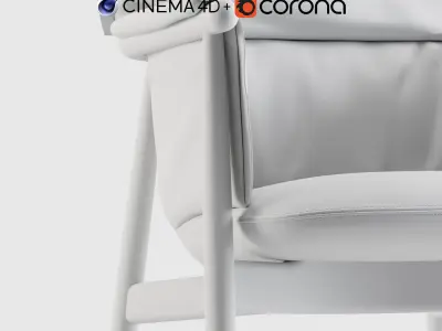 E015 Embrace Lounge Chair by  C4D and Corona Render  3D model