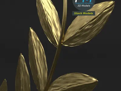 Stylized laurel wreath crown 3D model