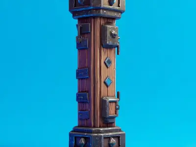 Stylized Pillars 3D model