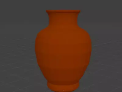 Low poly pot Free 3D model