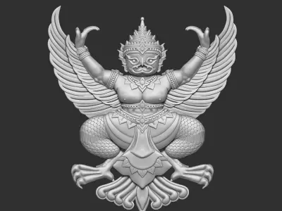 Garuda Emblem Bas-relief  3D print model