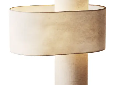 Beige Heron Table Lamp 3D model