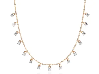 Diamond Necklace 360 animation renders 3dm stl details 3D print model