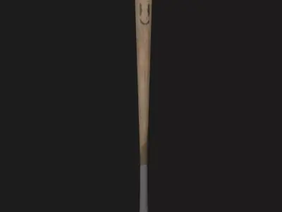 Post Apocalyptic Survival Baseball Bat Low-poly 3D model