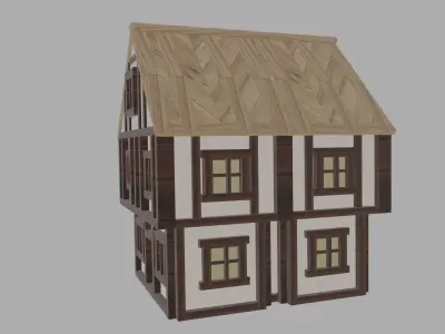 Medieval House Free low-poly 3D model