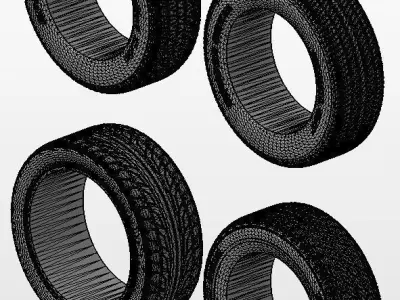 Different tyres for scale models 3D-print models 3D print model