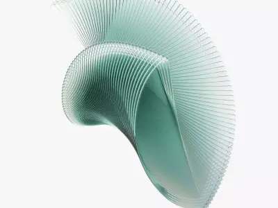 Elegance In Glass Sculpture 3D model