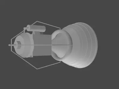 Rocket Engine V1 Free 3D model