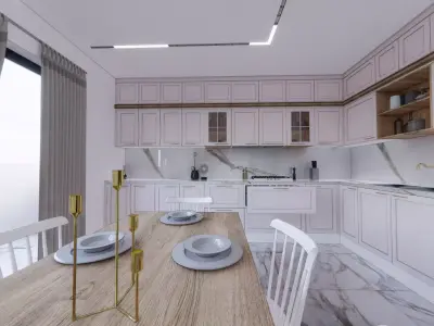 Classic kitchen Free 3D model