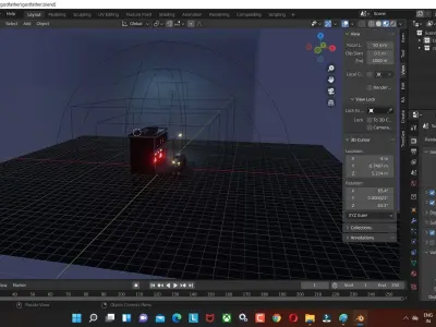 godfather building and car blender low poly model Low-poly 3D model