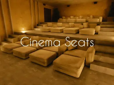Luxury Cinema Seats Low-poly 3D model