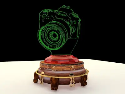 Chinese display stand with illusion camera 3D model