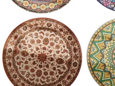 round carpet 18 3D model