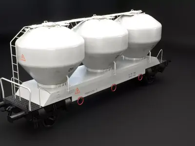 UGPPS Grain Hooper Railroad Car Low-poly 3D model