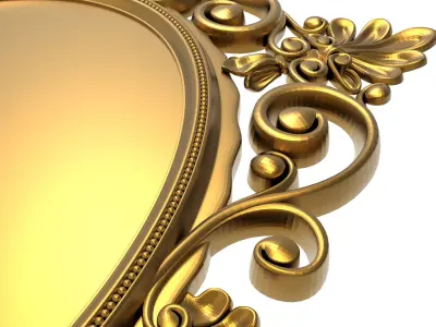 carved frame 3D model