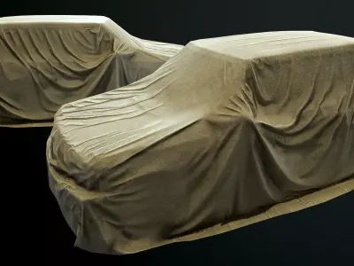 Car Cover d Low-poly 3D model