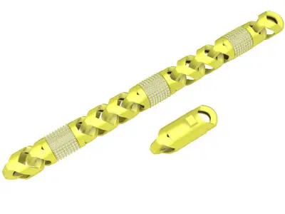 Luxury Modular Chain Bracelet Jewelry 3D Model 4184 3D print model