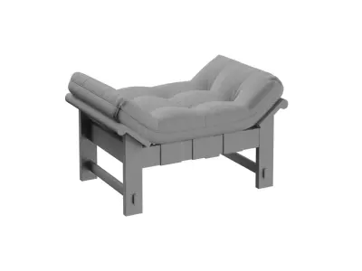Straddle Ottoman 3D model