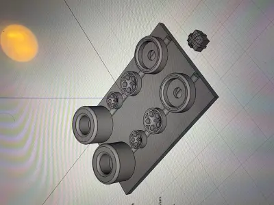 1 64 scale Pro Street Drag Set Weld Wheels Supercharger etc 3D print model