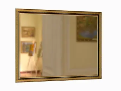 Mirror Decorated Frame Low-poly 3D model