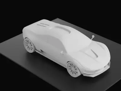 Sleek Sports Car STL   FBX  File High-Performance 3D  3D model