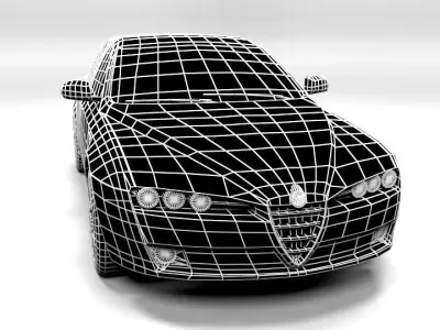 ALFA ROMEO 159 ESTATE LOWPOLY  Low-poly 3D model