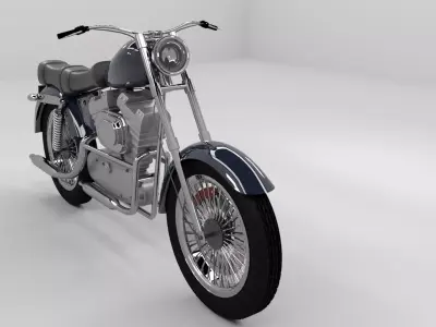  Motorcycle 3 dmodel Low-poly 3D model