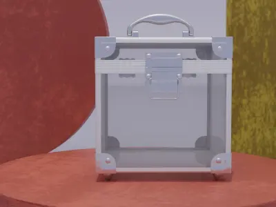 Cosmetic storage box Low-poly 3D model