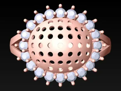 Diamond Ring - Womens Rings - SN538 Free 3D print model