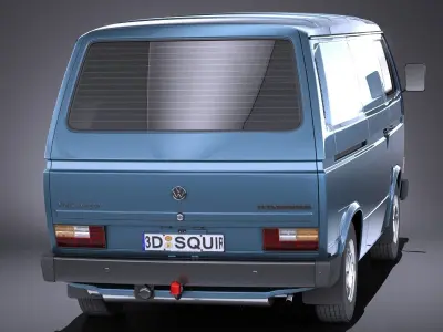 Volkswagen T3 Van 1979 - 1988 VRAY 3D model