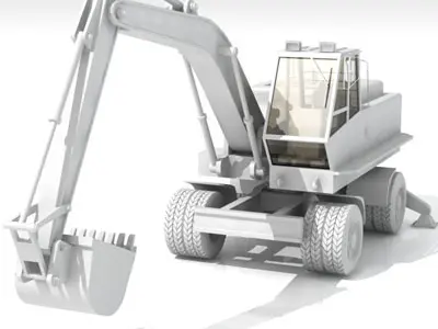 Bres500 Excavators collection 3D model