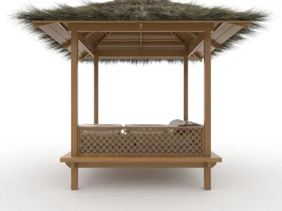 Poolside Cabana 11 3D model