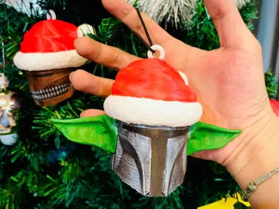 Yoda Mando keychain - Starwars Christmas Decoration 3D print model