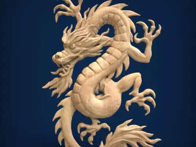 Carved panel painting STL 3D model 3D print model