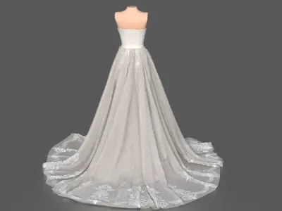 WEDDING DRESS 3D model