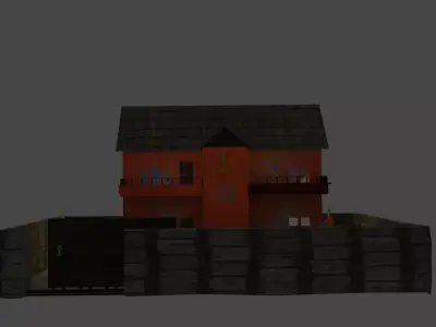 Garden House Low-poly 3D model