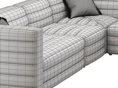 CB2 Strato Sofa Sectional 3D model
