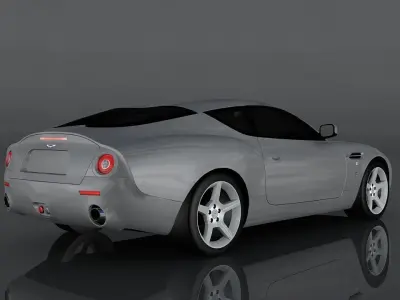 Aston Martin DB7 Low-poly 3D model