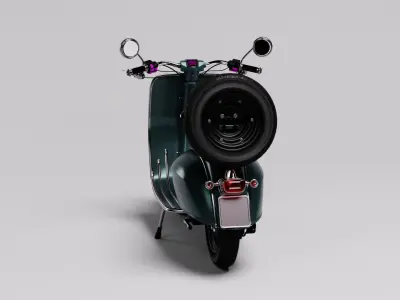Customized Vespa  Low-poly 3D model