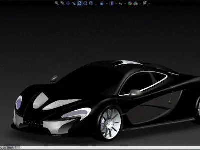 Mclaren-Black mclaren supercar 3D model