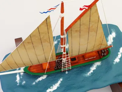 Ship in a Bottle  3D model Free 3D model