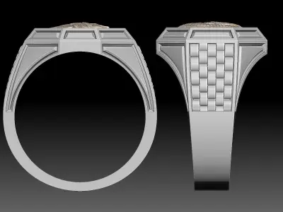 Indian Man Ring silver gold printable jewelry 3D print model