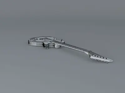 Gibson Jackson style guitar Free 3D model