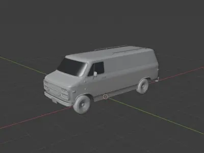 Chevrolet van Low-poly 3D model