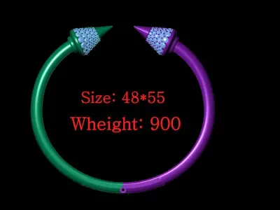 Bangle with Stone 3D model