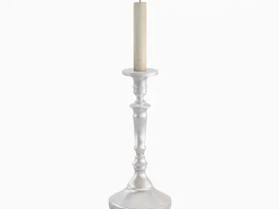 Vintage Candlestick 03 Low-poly 3D model